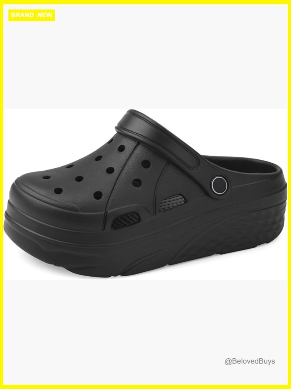 Platform Clogs Garden Shoes with Arch Support, Slip-on Slide Sandals
